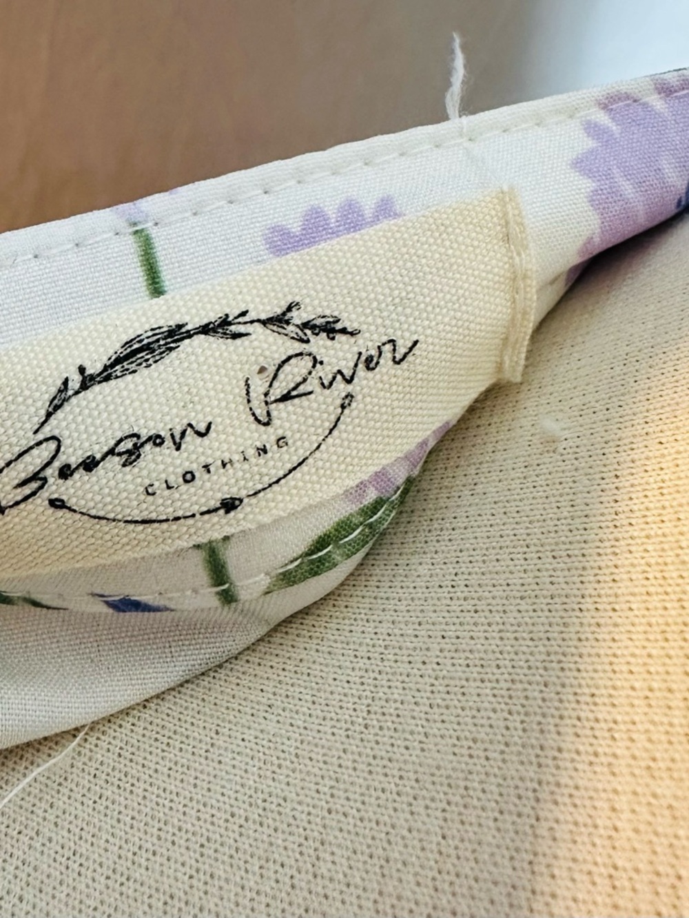 Beeson River White Dress with Lavender Floral Print - Picture 11 of 13